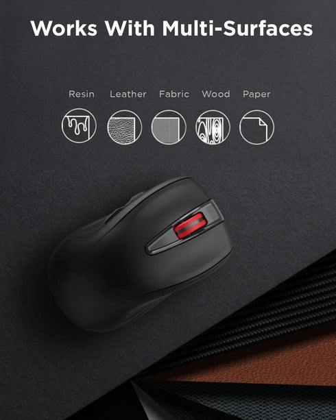 Lenovo USB-C Rechargeable Silent Mouse (WL500) - Silent Buttons, USB-C Rechargeable, Ambidextrous Grip, Adjustable DPI - Plug-and-Play 2.4G Receiv...