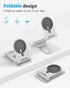 Stand for MagSafe Charger, OMOTON Foldable Phone Stand Holder for MagSafe Accessories, Not Include Charger or Cable, Compatible with iPhone 15/14/...