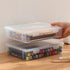 Plastic Storage Containers with Latching Lid for Pencil Box, office supplies, Crayon, Crafts, (White Empty -2 pack)...
