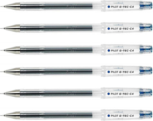 Pilot G-Tec-C4 Gel Ink Roller Ball Pens, Blue, Set of 6...