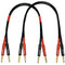 CESS-037-2f Banana Plug Male to Male Speaker Cable 12 Gauge 680 Strand Count Silicone Soft Wire, 2 Cables (2 FEET)...