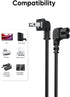 CableCreation 6 Feet 18 AWG Angled 2-Slot Non-Polarized Angle Power Cord (IEC320 C7 to Nema 1-15P), 1.8M / Black...