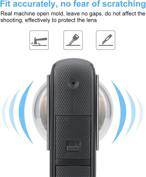 Puluz Compatible for Insta360 One X2 Sticky Lens Guards PC Protective Cover Cap for Insta 360 One X2 Waterproof 360 Action Camera Accessories...