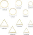 100Pcs Earring Beading Hoops for Jewelry Making,50Pcs Round Earrings Findings Hoops 50Pcs Triangle Earring Beading Hoops for DIY Craft Jewelry Mak...