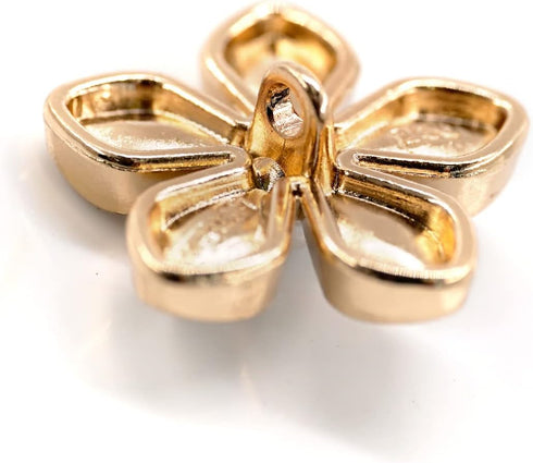 20 pcs White Enamel Plumeria Metal Sewing Shank Buttons for Coats -23mm -7/8"...