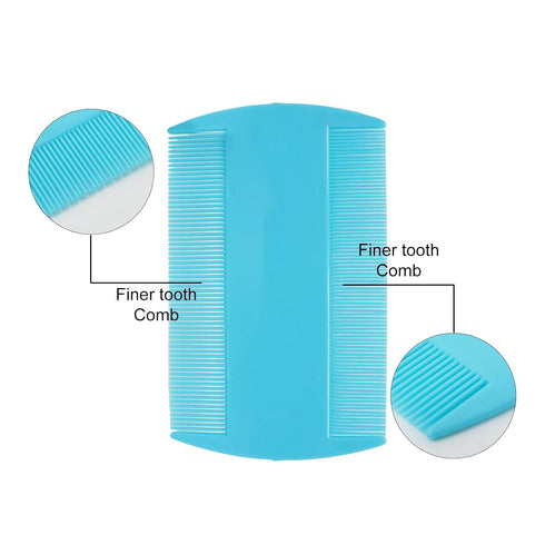 yueton 4PCS Flea Lice Fine Toothed Comb Flea Comb Double Row Flea Comb Double Sided Pet Comb Pet Grooming Comb for Dogs Cats or Human Hair...