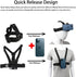 PellKing Mobile Phone Chest Strap Harness Mount Head Strap Holder Kit for POV/VLOG,Cell Phone Clip Compatible with iPhone,Samsung,GoPro Hero 9, 8,...