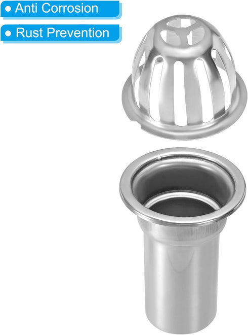 PATIKIL Dome Gutter Guard, Stainless Steel Downspout Strainer, Anti-Blocking Strainer Floor Line Gutter Cleaning Tool for Balcony Garden Patio, 3 ...