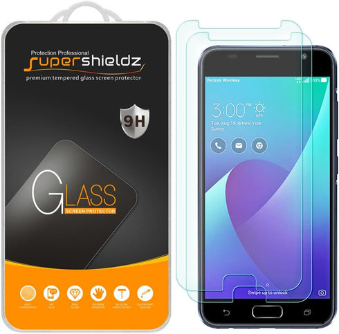 Supershieldz (2 Pack) Designed for Asus (ZenFone V) (Verizon) Tempered Glass Screen Protector, Anti Scratch, Bubble Free...