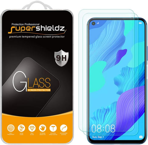 Supershieldz (2 Pack) Designed for Huawei Nova 5T Tempered Glass Screen Protector, Anti Scratch, Bubble Free...