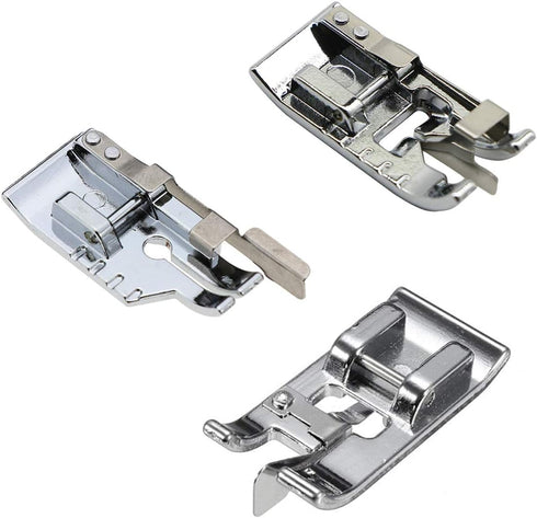 3pcs Sewing Machine Presser Foot Set of 1/4 inch Quilting Patchwork Presser Foot, Stitch in Ditch Foot and Overcast Presser Foot for Most Low Shan...