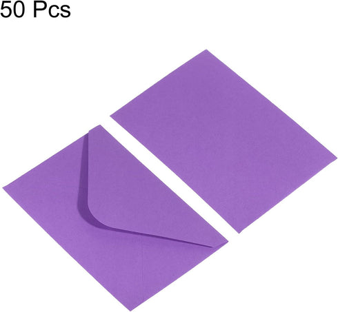 PATIKIL Mini Envelopes, 50 Pack Gift Cards Business Cards Envelope for Greeting Weddings, Purple...