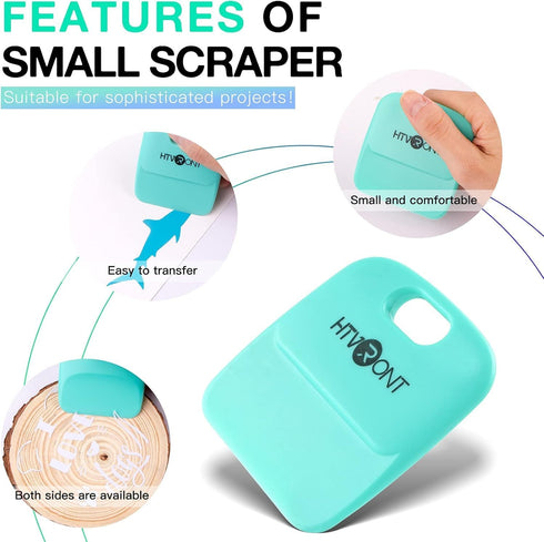 HTVRONT Vinyl Scraper - 2Pack Scraper Tools for Vinyl, Craft Weeder Vinyl Tool Kit Basic Tool-Scraper for Vinyl...