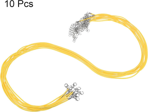 10pcs Waxed Necklace Cord Bulk, 23 Inches and 1.5mm Dia Necklace String Rope with Clasp for Pendants, Bracelets, Necklaces, Jewelry Making Beading...