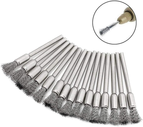 Mesee 45Pcs Steel Wire Brushes Wheels Set with 1/8" Shank Polishing Wire Wheel Cup Pen Brush Accessories Kit Fit Rotary Tool for Buffing Cleaning ...