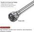 10pcs Carbide Rotary Burrs 1/8" (3mm) Shank 1/4" (6mm) Head Double Cut Ball D Shape Die Grinder Bits Rasp Files for Metal Wood Plastic Polishing E...