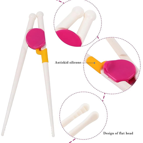 Kids Chopsticks Training, 4 Pairs Easy to Use Learning Chopsticks for Toddlers...