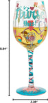 Enesco Designs by Lolita Nurse This Hand-Painted Artisan Wine Glass, 1 Count (Pack of 1), Multicolor, 440 milliliters...