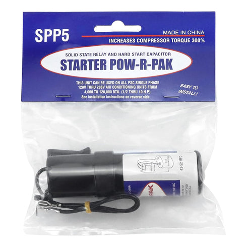 SPP5 Hard Start Capacitor for Air Conditioner,Increases Compressor Starting Torque 300% AC115V-288V from 4,000 BTU Window Units to 120,000 BTU Com...