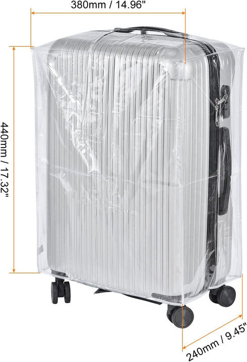 PATIKIL Universal Luggage Protector with Fastener 20 Inch, 2 Pack Portable Clear PVC Antistatic Waterproof Dust Cover for Suitcase, Transparent...