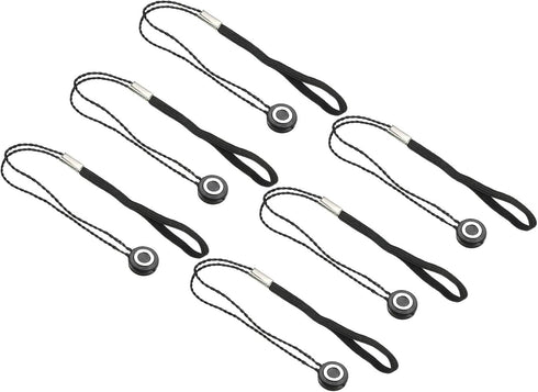 PATIKIL Camera Lens Cap Leash, 6Pcs Nylon Elastic Adhesive Cap Cover String Cord Keeper Holder for Outdoor Photography Camera Preventing Lost, Bla...