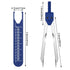 EKG Caliper ECG Calipers Measuring Tool with Ruler Electrocardiogram Drafting Divider for Nursing (Blue, 4 Pieces)...