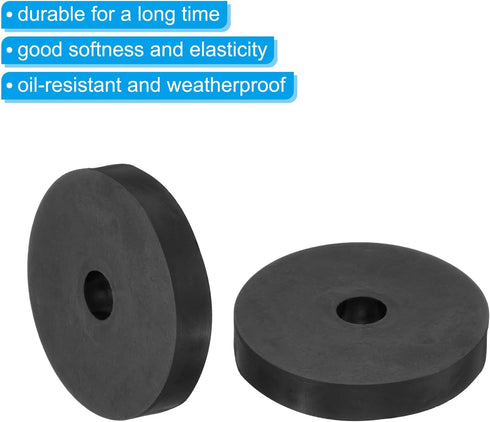 PATIKIL Multi Purpose Rubber Spacer, 10 Pcs 2.4"OD 0.47"ID 0.4"Thickness Neoprene Round Anti-Vibration Isolation Pads Isolator Rubber Bushings Spa...