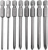 Mesee 8Pcs Long Cross Head Screwdriver Bits with 1/4 Inch Hex Shank, Magnetic Phillips Screwdriver Bit Set Screw Drill Bit Accessory Tool, 75mm Le...