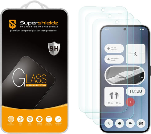 Supershieldz (3 Pack) Designed for Nothing Phone 2a Tempered Glass Screen Protector, Anti Scratch, Bubble Free...