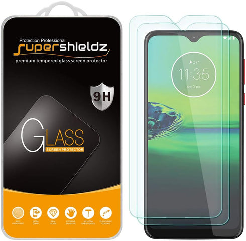 Supershieldz (2 Pack) Designed for Motorola (Moto G8 Play) Tempered Glass Screen Protector, Anti Scratch, Bubble Free...
