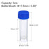 PATIKIL 5mL Plastic Test Tubes, 15 Pack Frozen Container Storage Blue Screw Cap for Lab Laboratory Science, Clear...