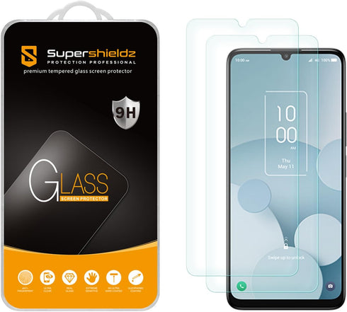 Supershieldz (2 Pack) Designed for TCL 40 XL / 40 T Tempered Glass Screen Protector, Anti Scratch, Bubble Free......