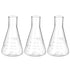 PATIKIL Erlenmeyer Flask, 3 Pcs 100ml 3.4oz Narrow Mouth Graduated Flasks Borosilicate Glass with Printed Graduation for Lab Experiment Chemistry ...