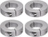 4pcs Shaft Collar 30mm Bore Aluminum Alloy Set Screw Split Clamp-On Collars, 55mm OD, 15mm Width, for Wheel Barrow Axle, Gearbox Assemblies, Machi...