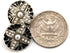 20 pcs Faux Pearls Inlaid Retro Pattern Enamel Openwork Metal Shank Sewing Buttons - 18mm - 23/32"...