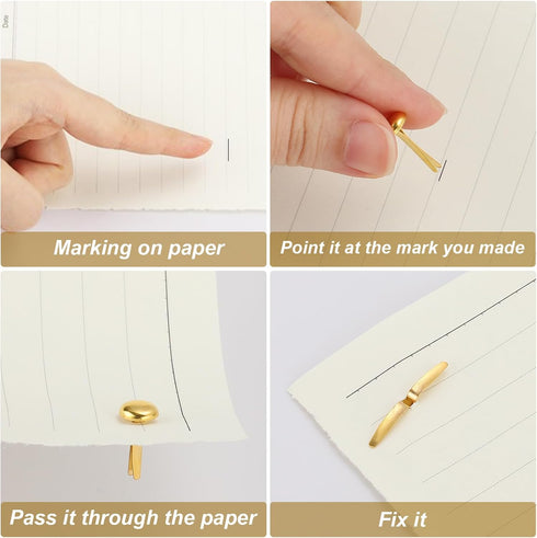 PATIKIL 200 PCS Paper Brass Fasteners Split Pins Pastel Mini Metal Brads Round Head Plated Fastener for Craft Art Scrapbooking DIY Supplies, Light...