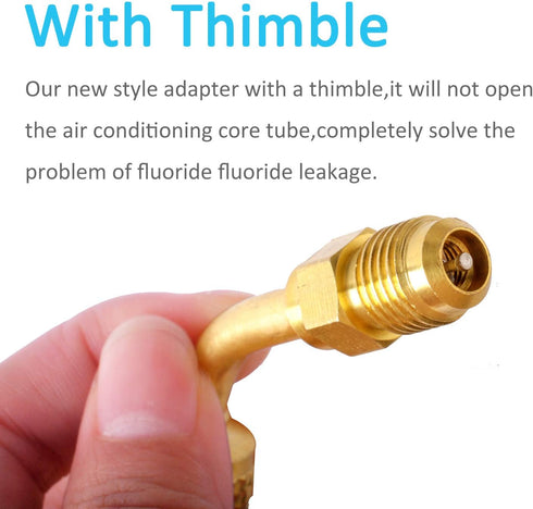 R410a Adapter for Mini Split, 5/16" SAE Female Quick Couplers to 1/4" SAE Male Flare for Mini Split System Air Conditioners, HVAC and Refrigeratio...