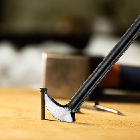 2pcs Rolling Head Pry Bar 6" Length 0.3" Rod Dia Carbon Steel Lady-foot Leverage Bar Heel Line Up Pry Bars for Automotive Mechanics Aligning & Pry...