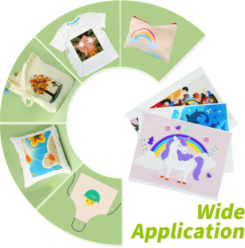 HTVRONT Iron on Transfer Paper for T Shirts - 10 Pack Printable Heat Transfer Vinyl 8.5" X 11" - Wash Durable Heat Transfer Paper for Inkjet Print...