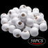 Wooden Spacer Beads - Jumbo 10mm & 25mm Round Balls, White - 50 Pieces for Handmade Decorations & Jewellery...