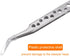 Precision Tweezers 122mm Elbow Pointed Hollow Anti-slip Stainless Steel Craft Professional Tweezer for Replace Precision Parts Technology Industri...