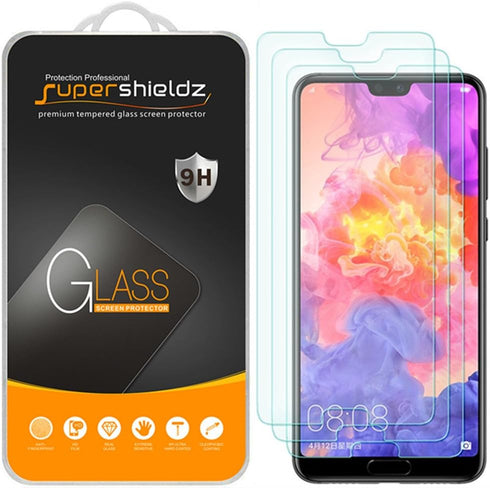 Supershieldz (3 Pack) Designed for Huawei (P20 Pro) Tempered Glass Screen Protector, Anti Scratch, Bubble Free...