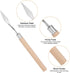 2pcs No.7 Palette Knives 10mm Width Stainless Steel Small Pointy Spatula Painting Pallet Knife with Wood Handle for Oil Acrylic Canvas Mixing Spre...