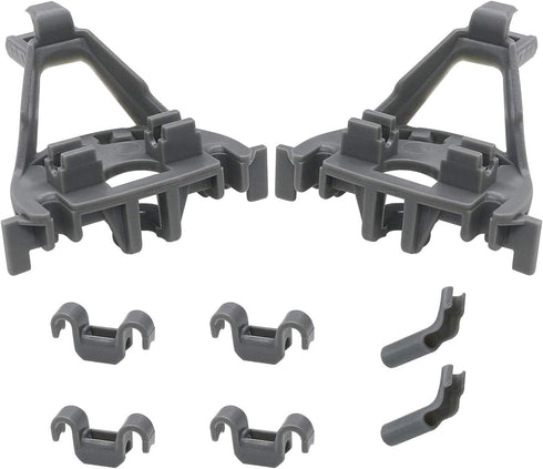 Beaquicy 00428344 Dishwasher Bearing Lower Rack Flip Tine Clip Kit - Replacement for Bos-ch Ther-mador Ken-more Dishwasher - Replaces 00418499 418499 420199 00420199 1999096 428344 Gray