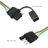 Trailer Light Wiring Harness Kit,4 Wires 4-Way Plug 4 pin Flat Wire Extension Male & Female Connector 32" Inch Long...
