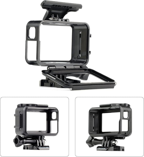 Frame Case for DJI Osmo Action Skeleton Housing Protective Shell Cage with Cold Shoe Mount Photography Vlog Accessories Kit for DJI Action 1...