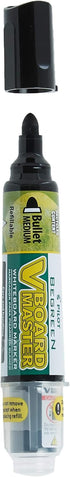 PILOT V Board Master BeGreen Refillable Dry-Erase Markers, Bullet Tip, Black Ink, 12 Count...