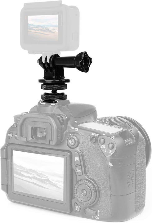 Anwenk Camera Hot Shoe Mount Adapter Compatible with GoPro Adapter Gopro Hero 7 6 5 4 Attaching on Gopro DSLR Camera or Ring Light Photography...