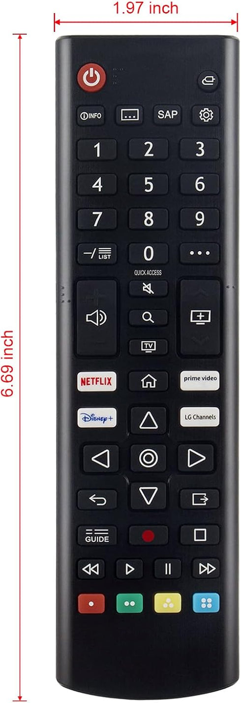 AKB76037601 Universal Remote Control Replacement Compatible for LG Smart TV, LED OLED NanoCell QNED LCD WebOS 4K 8K UHD HDTV HDR Smart TVs AKB7604...