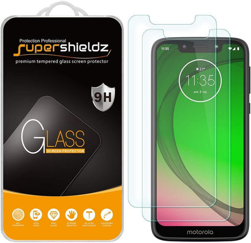 Supershieldz (2 Pack) Designed for Motorola (Moto G7 Optimo) XT1952DL Tempered Glass Screen Protector, Anti Scratch, Bubble Free...